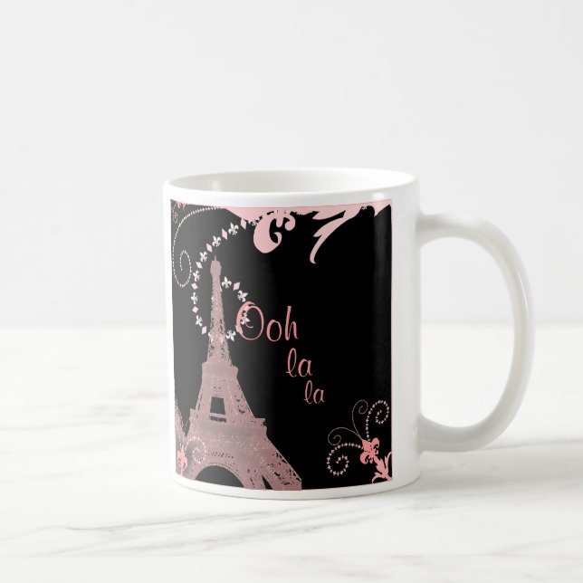 Taza De Café torre de estilo parís eiffel de moda giratoria (Derecha)
