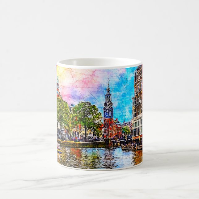 Taza De Café Torre de Munttoren. Amsterdam. Holanda. (Centro)