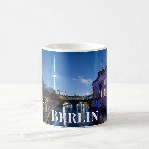 Taza De Café Torre de televisión e isla de museo en Berlín, Ale