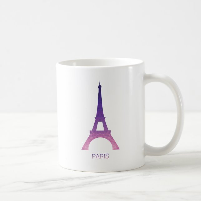 Taza De Café Torre Eiffel abstracta (Derecha)