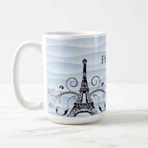 Taza De Café Torre Eiffel Azul Café Furioso Mug