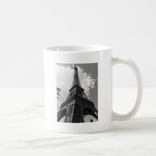 Taza De Café Torre Eiffel Blanca y Negra en París (Derecha)