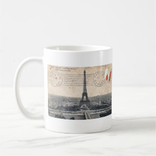 Taza De Café Torre Eiffel del vintage