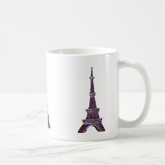 Taza De Café Torre Eiffel Pointillism mug (Derecha)