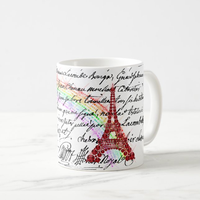 Taza De Café Torre Eiffel Rojo (Anverso derecho)
