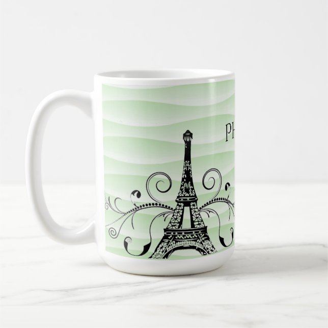 Taza De Café Torre Eiffel Verde Café Furioso Mug (Izquierda)