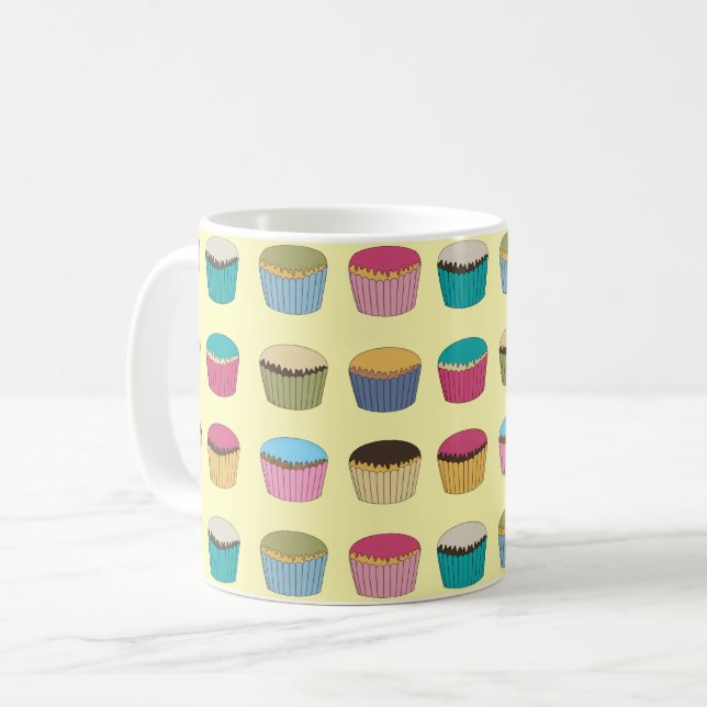 Taza De Café Tortas de repostería de bollos helados patrón colo (Anverso izquierdo)