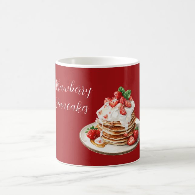 Taza De Café Tortitas de Fresas Rojas (Centro)