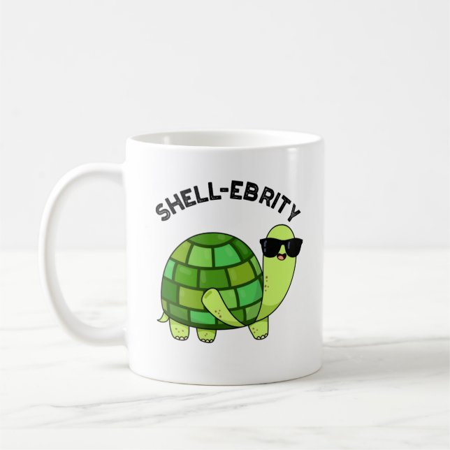 Taza De Café Tortoise Pun, celebridad de Shell-ebrity (Izquierda)