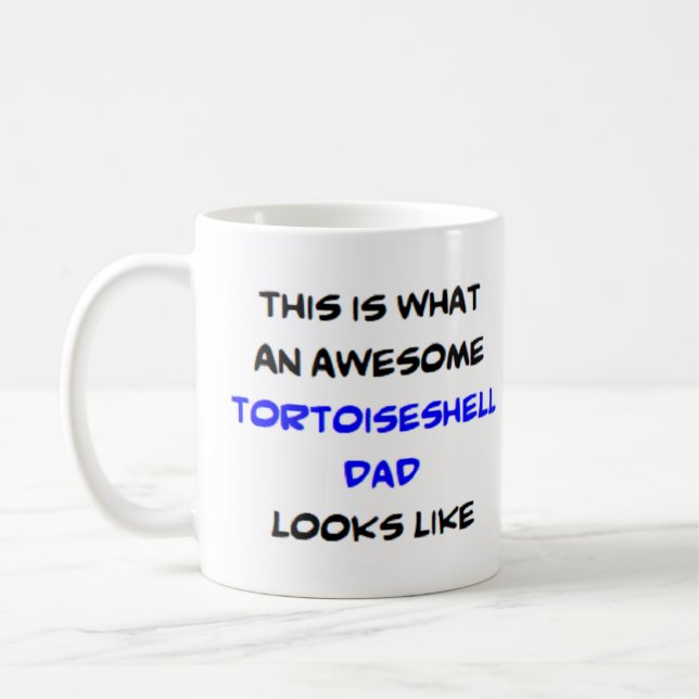 Taza De Café tortoiseshell dad, awesome (Izquierda)