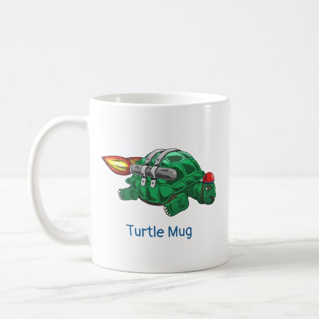Taza De Café Tortuga Cohete Increíble (Izquierda)