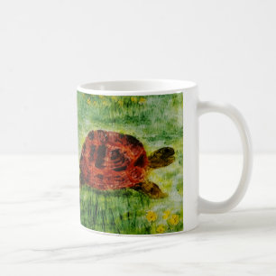 Taza De Café Tortuga de Arte Animal Reptil