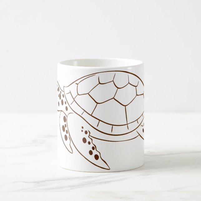 Taza De Café Tortuga de Doodle Café Mug (Centro)