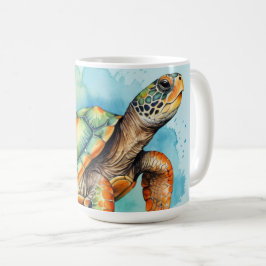 Taza De Café Tortuga de pintura suave
