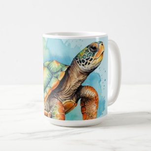 Taza De Café Tortuga de pintura suave