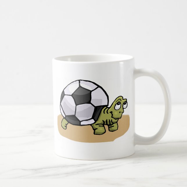 Taza De Café Tortuga del fútbol (Derecha)
