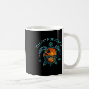 Taza De Café Tortuga Del Golfo De México Este. Suns retro vinta