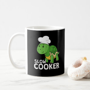 Taza De Café Tortuga Divertida Chef Cocinero Lento Tortuga