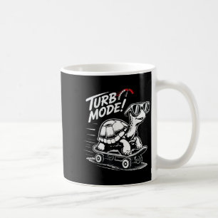 Taza De Café Tortuga Guay en Skateboard Divertido Turbo Vintage