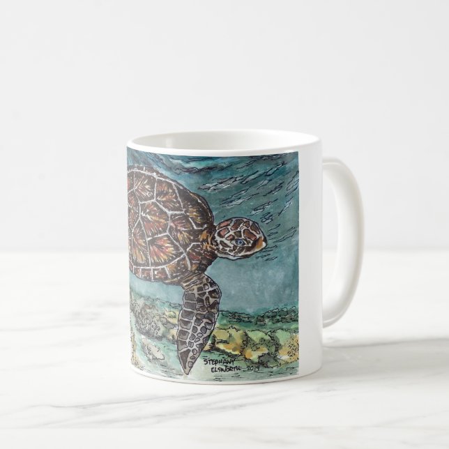Taza De Café Tortuga marina (Anverso derecho)
