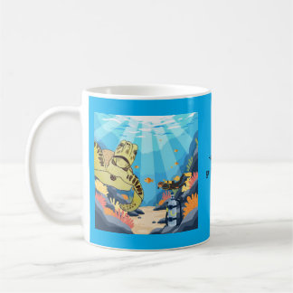 Taza De Café Tortuga marina ¿Cómo llegaste aquí abajo?