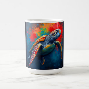 Taza De Café Tortuga marina en mar profundo
