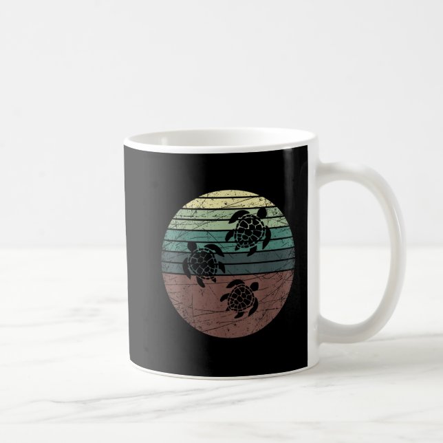 Taza De Café Tortuga marina retro (Derecha)