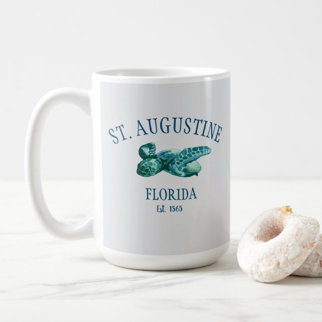 Taza De Café Tortuga marina St Augustine EST 1565 (Con donut)