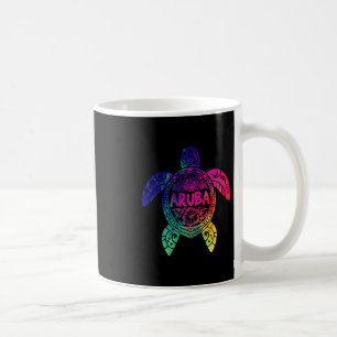 Taza De Café Tortuga marina Tie Dye Tril Playa Aru Vacaciones