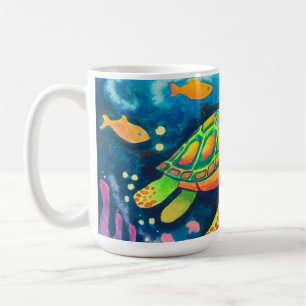 Taza De Café Tortuga pintadora