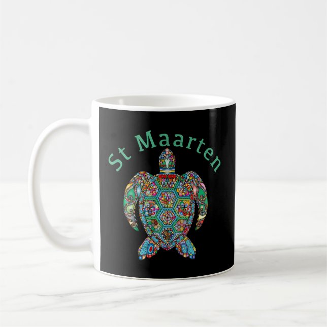 Taza De Café Tortuga tribal de San Martín (Izquierda)