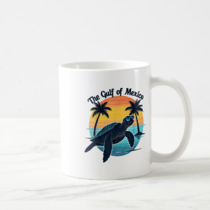 Taza De Café Tortuga Vintage Del Golfo De México Tortuga Del Ma