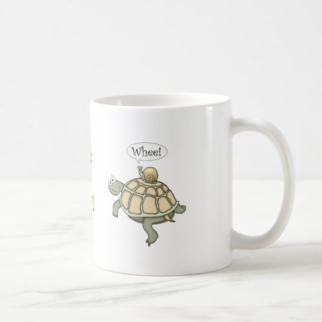 Taza De Café Tortuga y caracol.  ¡Whee! (Derecha)