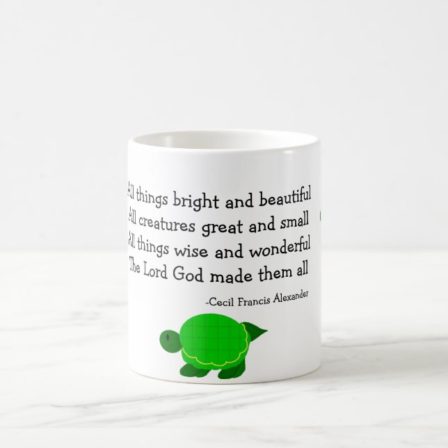 Taza De Café Tortugas con cita Inspiradora (Centro)
