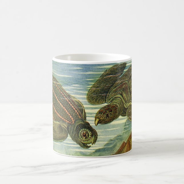 Taza De Café Tortugas marinas de la antigua tierra Tortoise por (Centro)
