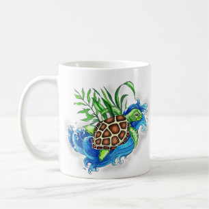 Taza De Café Tortugas marinas tropicales
