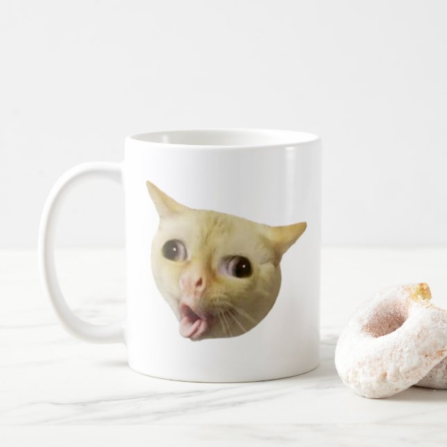 Taza De Café Tos Meme Mug Doble cara (Con donut)