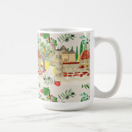Taza De Café Toscana, Toscana, Italia, aceitunas, limones, toma
