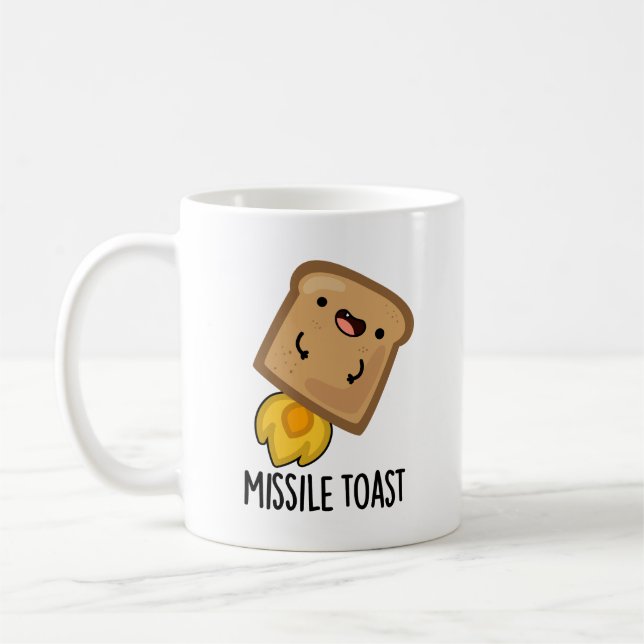Taza De Café Tostada Misil Graciosa Mistletoe Puns (Izquierda)