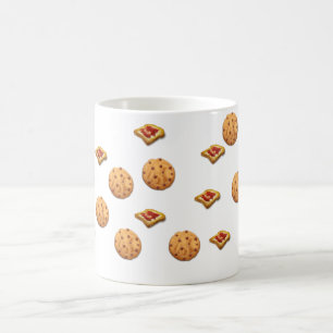 Taza De Café Tostada y galletas