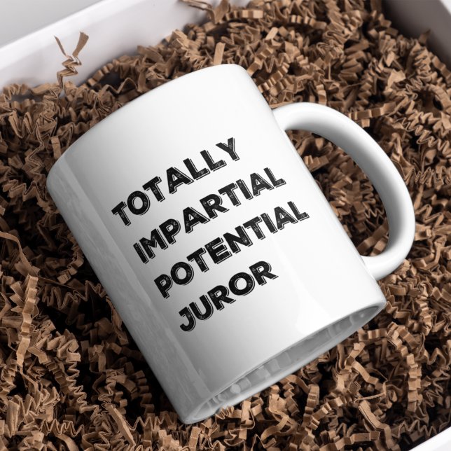 Taza De Café TOTAL IMPARCIAL POTENCIAL JUROR Camiseta (Totally Impartial Potential Juror Funny Coffee Mug)