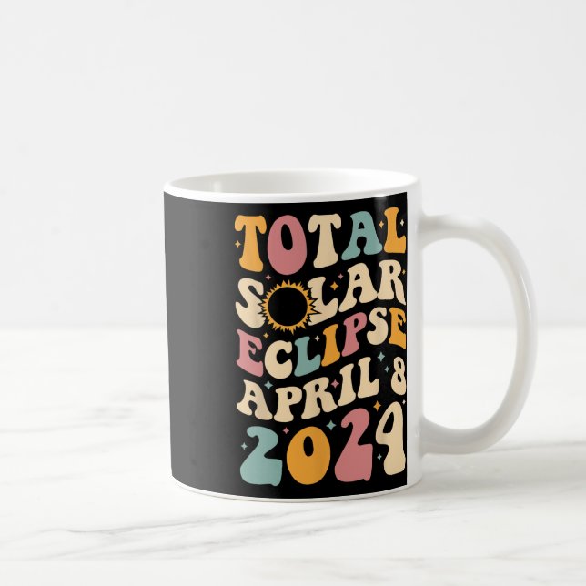 Taza De Café Totalidad 04 08 24 Eclipse solar total 2024 Groovy (Derecha)