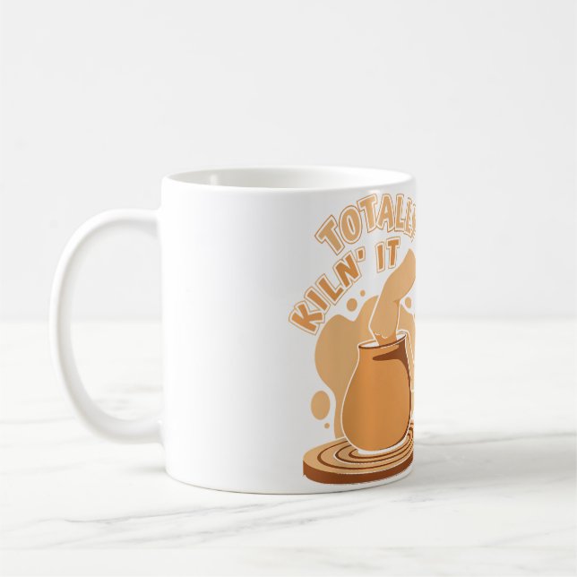 Taza De Café Totally Kiln It Pottery Pro Wheel Hobby Lover Pott (Izquierda)