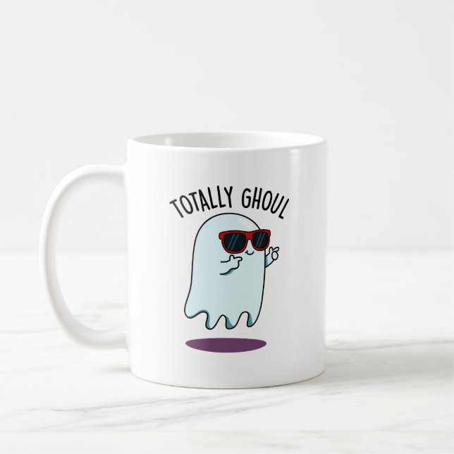 Taza De Café Totalmente divertido Guay Halloween Ghost Pun (Izquierda)