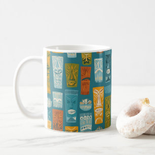 Taza De Café Tótems Tiki Retro
