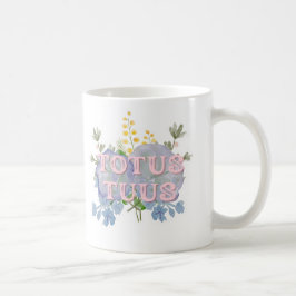 Taza De Café Totus Tuus Catholic Marian Floral Mug