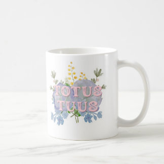 Taza De Café Totus Tuus Catholic Marian Floral Mug