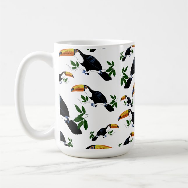 Taza De Café Toucanes tropicales - Jungla juguetona (Izquierda)