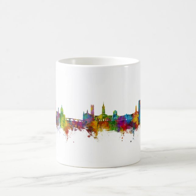 Taza De Café Toulouse France Skyline (Centro)