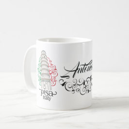 Taza De Café Tower of Pisa Italy for Souvenir Collectors